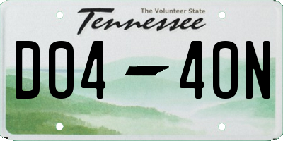 TN license plate D0440N