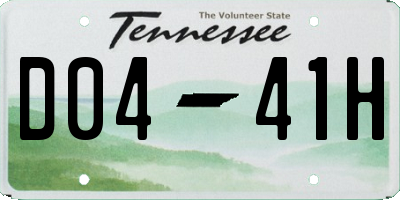 TN license plate D0441H