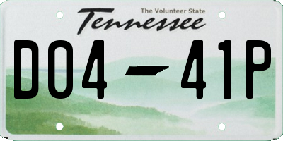 TN license plate D0441P