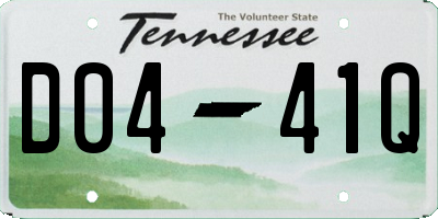 TN license plate D0441Q