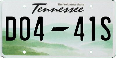 TN license plate D0441S