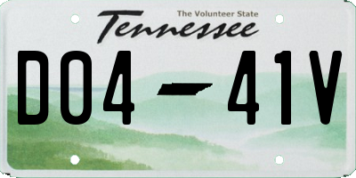 TN license plate D0441V