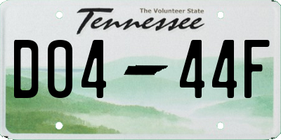 TN license plate D0444F