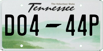 TN license plate D0444P
