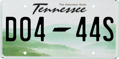 TN license plate D0444S