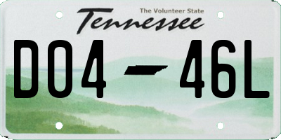 TN license plate D0446L