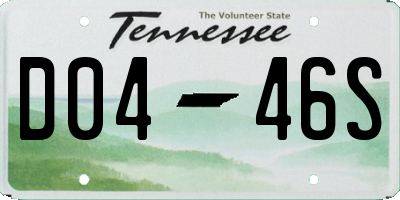 TN license plate D0446S