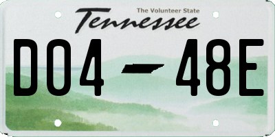 TN license plate D0448E