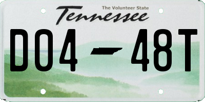 TN license plate D0448T