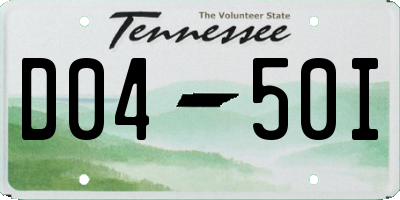 TN license plate D0450I