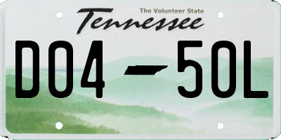 TN license plate D0450L