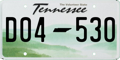 TN license plate D0453O