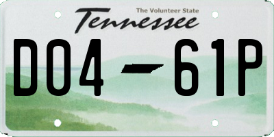 TN license plate D0461P