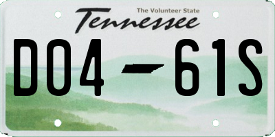 TN license plate D0461S