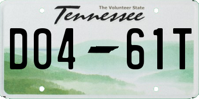 TN license plate D0461T
