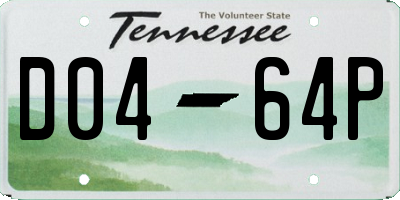TN license plate D0464P