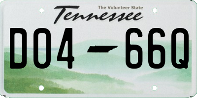 TN license plate D0466Q