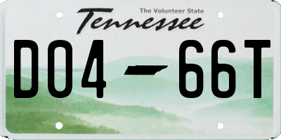 TN license plate D0466T