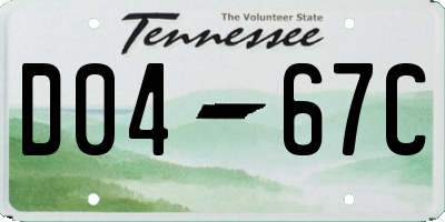 TN license plate D0467C