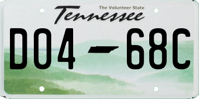 TN license plate D0468C