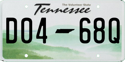 TN license plate D0468Q