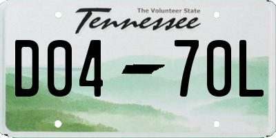 TN license plate D0470L