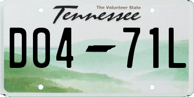 TN license plate D0471L