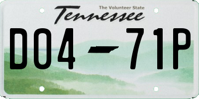 TN license plate D0471P