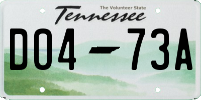 TN license plate D0473A