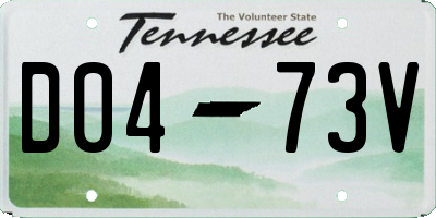 TN license plate D0473V