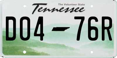 TN license plate D0476R