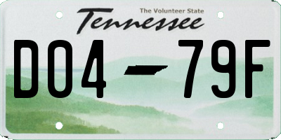 TN license plate D0479F