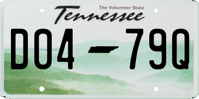 TN license plate D0479Q