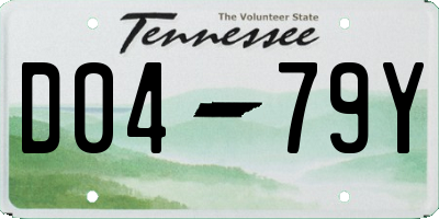 TN license plate D0479Y