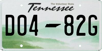 TN license plate D0482G