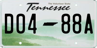 TN license plate D0488A