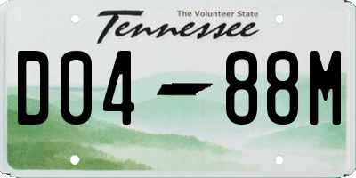 TN license plate D0488M