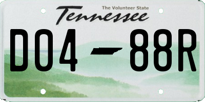 TN license plate D0488R