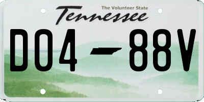 TN license plate D0488V