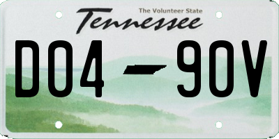 TN license plate D0490V