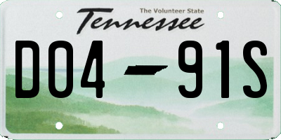 TN license plate D0491S