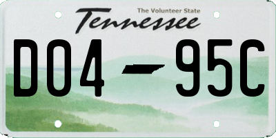 TN license plate D0495C