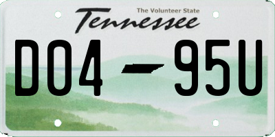 TN license plate D0495U
