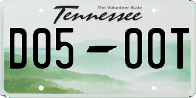 TN license plate D0500T