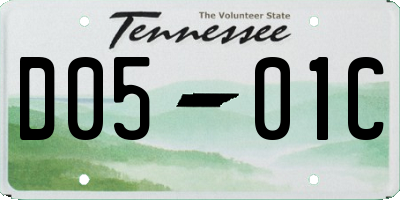 TN license plate D0501C