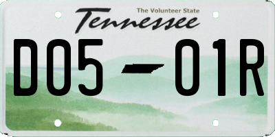 TN license plate D0501R