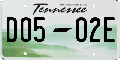 TN license plate D0502E