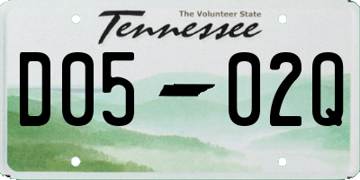 TN license plate D0502Q