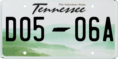 TN license plate D0506A