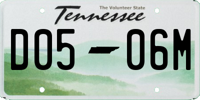 TN license plate D0506M